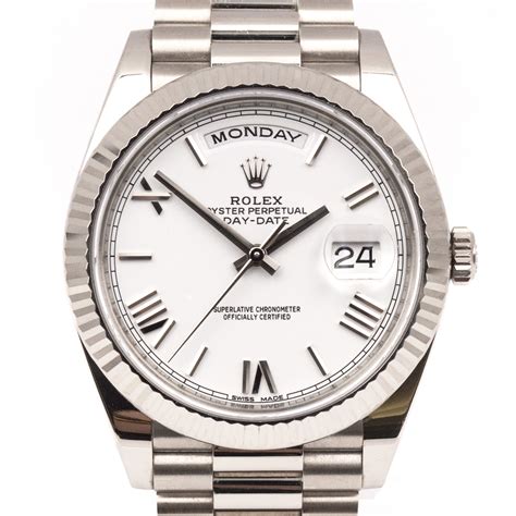 rolex presidential white gold